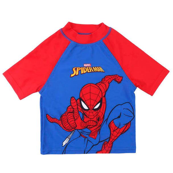 T-shirt de bain Spiderman Marvel CERDÁ en polyester et élasthanne avec protection UV50, vue avant