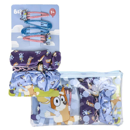 Coffret maquillage Bluey CERDÁ avec pinceaux et accessoires pour enfants, dimensions 17x10x1 cm