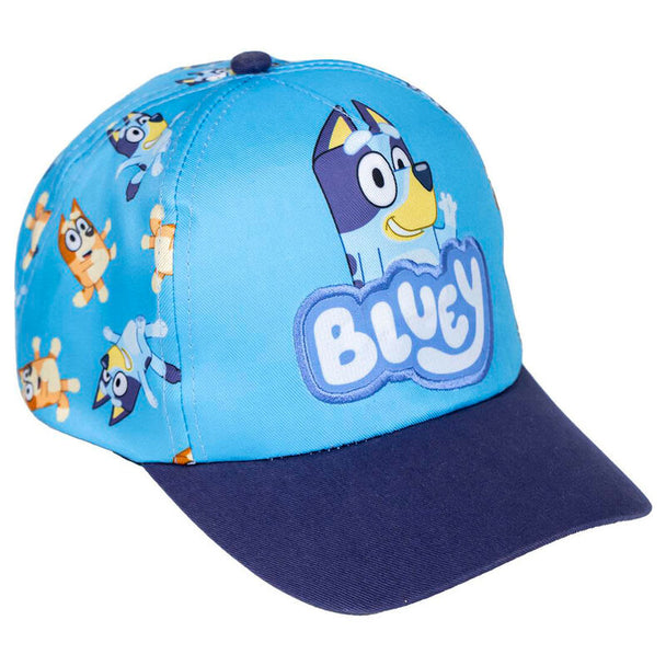 Vue de face de la casquette Bluey CERDÁ taille 53 cm en polyester pour enfants