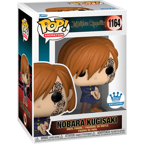 Figurine Funko POP de Nobara Kugisaki de Jujutsu Kaisen en vinyle, vue de face avec boîte vitrine transparente
