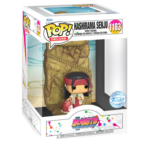 Figurine Funko POP Deluxe exclusive de Hashirama Senju issue de la série Boruto, vue de face avec détails soignés
