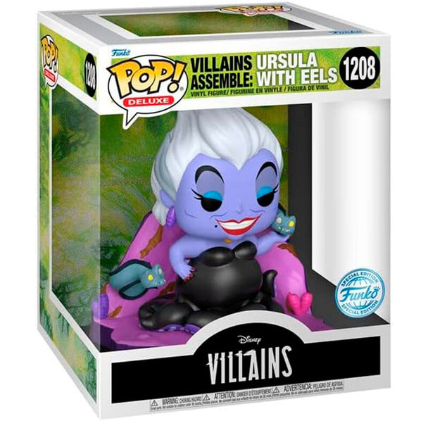 Figurine POP FUNKO exclusive Ursula, méchante emblématique des Villains Disney, en position iconique.