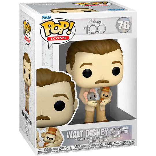 Figurine Funko POP Disney 100ème Anniversaire Walt Disney en vinyle de 9 cm dans sa boîte vitrine.