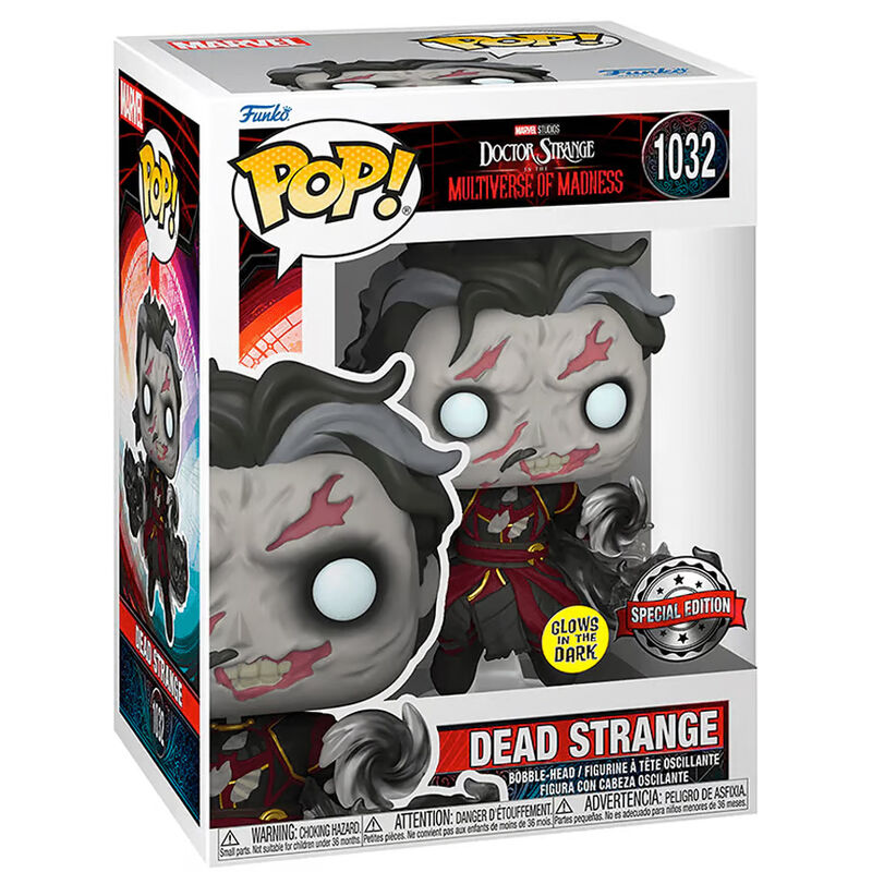 Figurine Funko POP Dead Strange exclusive de Doctor Strange Multiverse of Madness en vinyle de 9 cm dans sa boîte vitrine