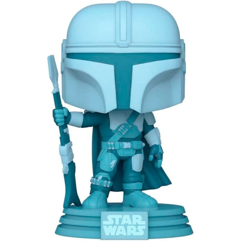 Figurine Funko POP The Mandalorian exclusive en vinyle de 9 cm dans sa boîte vitrine transparente