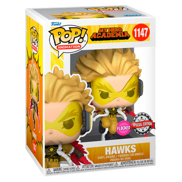Figurine Funko POP Hawks de My Hero Academia en vinyle de 9 cm dans sa boîte vitrine exclusive