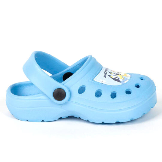 Gros plan sur la texture légère en EVA des sabots Bluey CERDÁ pour enfants