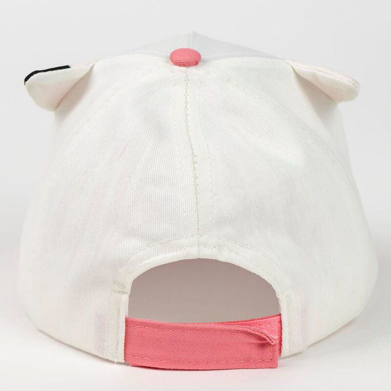 Détail du tissu et de la couture de la casquette Gabby Doll House CERDÁ montrant qualité et finition
