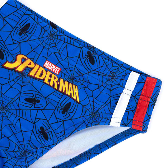Détail du tissu élastique et résistant du slip de bain Spiderman Marvel CERDÁ