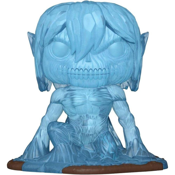 Figurine POP FUNKO exclusive d'Eren Hardened d'Attack on Titan en détail, vue de face avec couleurs vives
