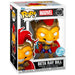 Vue rapprochée de la figurine Funko POP Beta Ray Bill Marvel exclusive, montrant les détails du vinyle