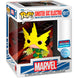 Vue arrière de la figurine POP Marvel Electro exclusive FUNKO montrant les couleurs vives et le design unique