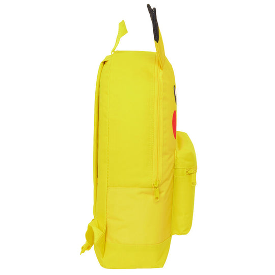 Poignée supérieure robuste du sac à dos Pikachu SAFTA, idéale pour un transport facile.