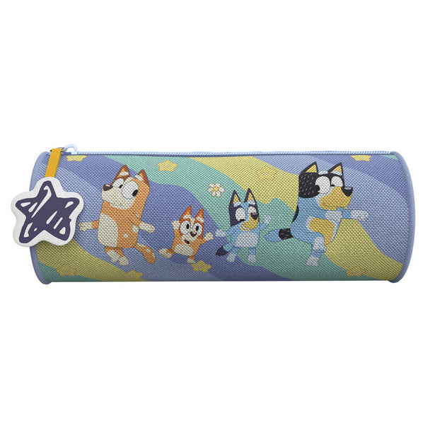 Vue avant de la trousse Bluey Light Waves CYP BRANDS avec motif coloré et fermeture éclair visible
