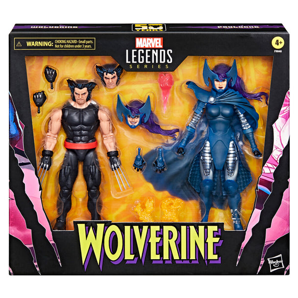 Figurine Wolverine Marvel Legends 15cm en position dynamique avec griffes déployées