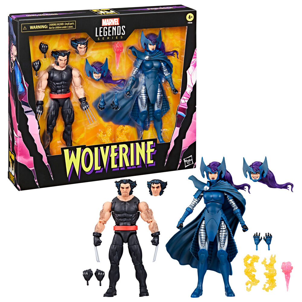 Figurine Wolverine en pose de combat avec accessoires inclus visibles