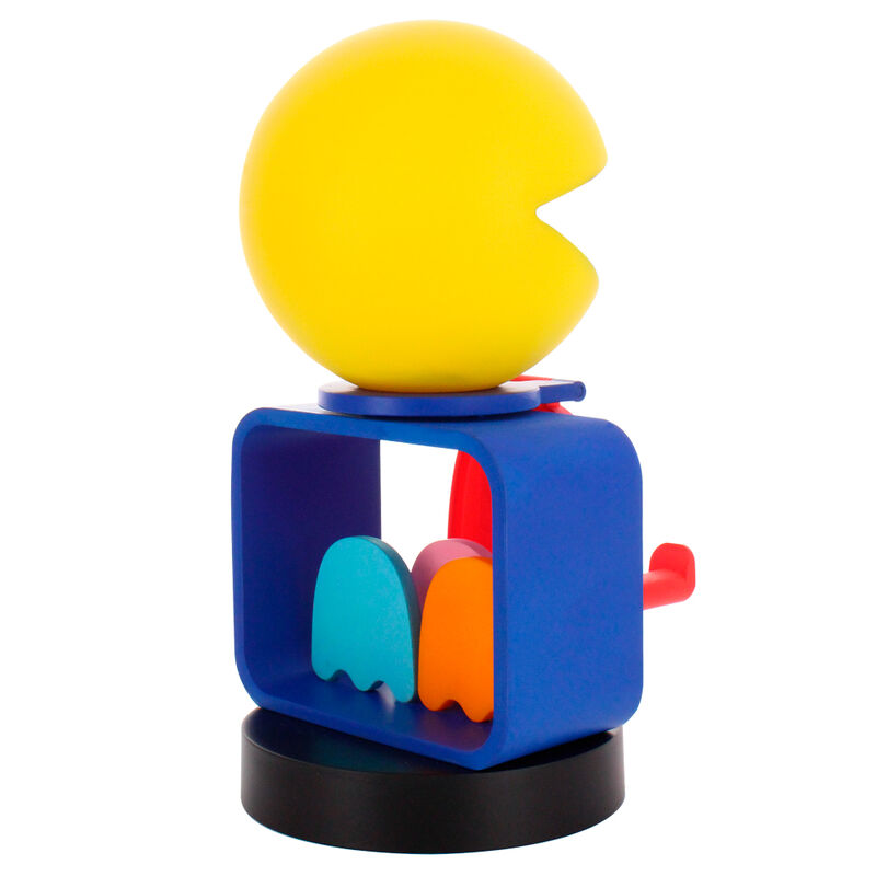 Support Pac Man avec smartphone iPhone posé dessus en mode vertical