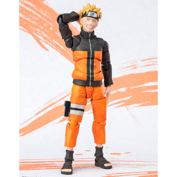 Figurine Naruto Uzumaki articulée 15 cm en tenue orange classique de Naruto Shippuden