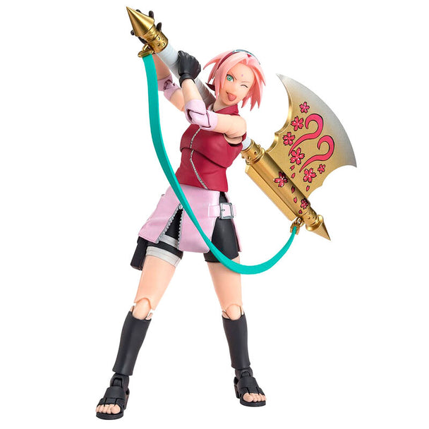 Figurine articulée Sakura Haruno de Naruto Shippuden en pose dynamique, édition S.H. Figuarts 14 cm