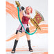Détail du visage expressif de la figurine Sakura Haruno Naruto Shippuden avec accessoires inclus