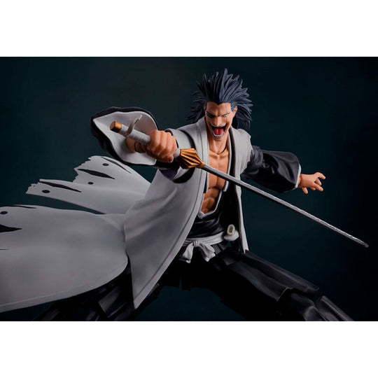Image montrant les différentes articulations flexibles de la figurine Kenpachi Zaraki Bleach.