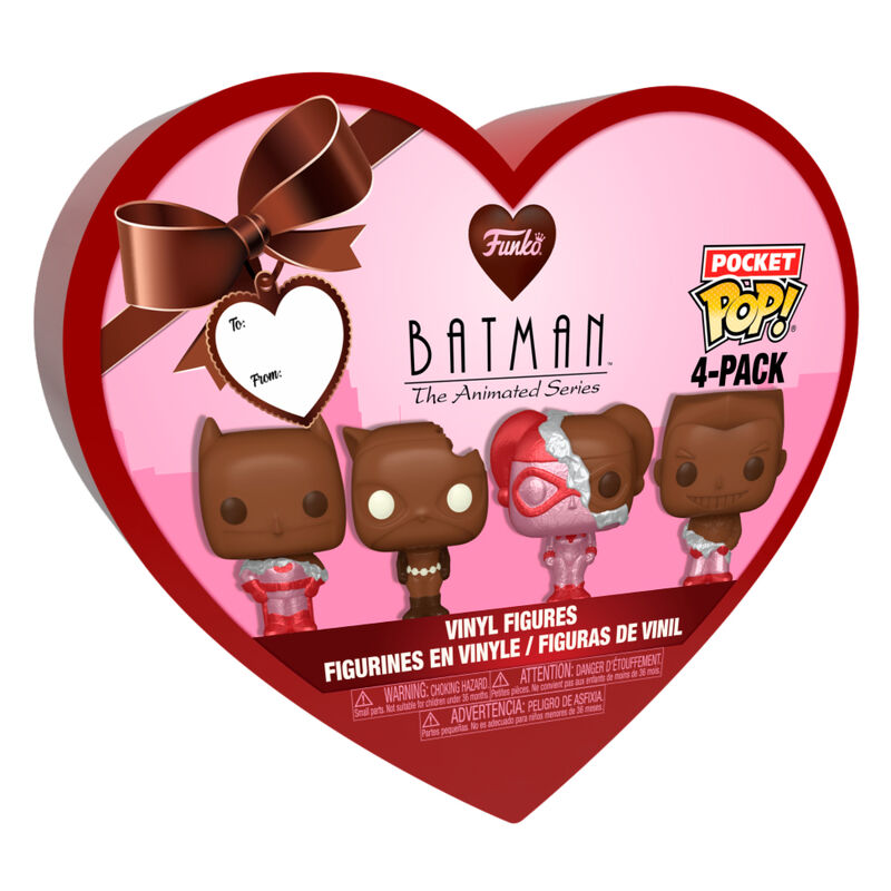 Intérieur de la boîte métal 4 compartiments FUNKO POP DC Comics montrant l'espace de rangement pour figurines
