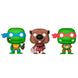 Packaging du coffret Funko Pop Carrot Pocket contenant les trois figurines Ninja Turtles Splinter, Leonardo et Raphael
