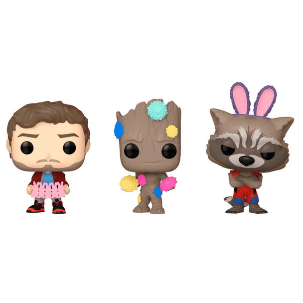Lot de 3 figurines Funko POP Marvel Gardiens de la Galaxie en blister édition spéciale Easter