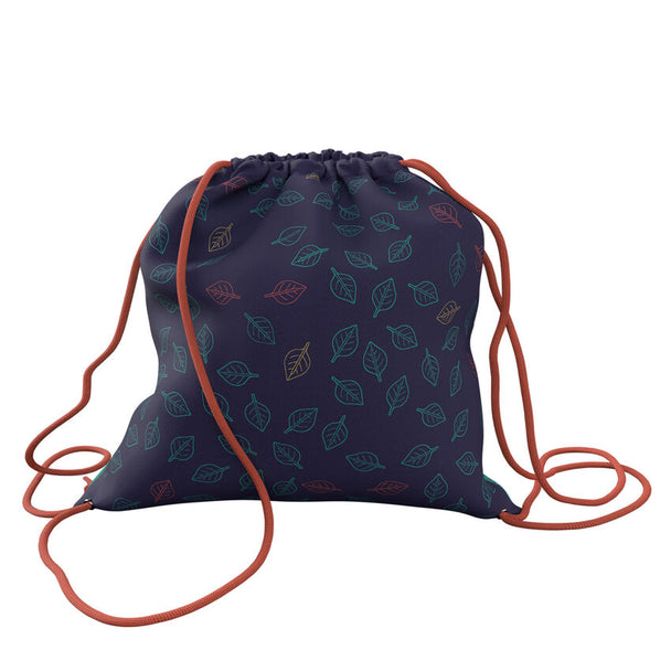 Détail du sac Bluey Leaves 25 cm montrant la poignée et la texture résistante du tissu