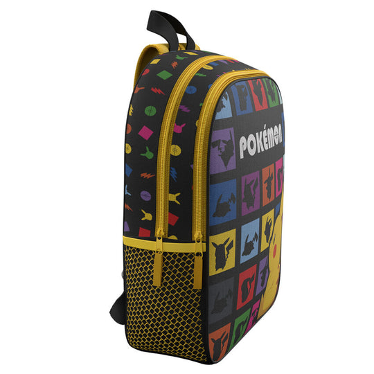 Sac à dos Pokémon CYP BRANDS en vue de face avec motifs colorés et dimensions 41x12x31 cm