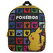 Vue latérale du sac à dos Pokémon adaptable montrant les compartiments pratiques et le design