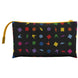 Vue de face de la trousse triple Pokémon CYP BRANDS avec motifs colorés et fermeture éclair