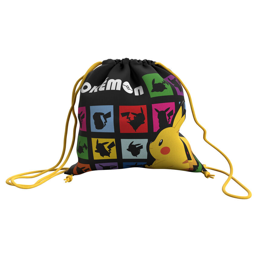 Sac de sport Pokémon de 25 cm avec design coloré et logo CYP BRANDS visible, parfait pour les fans.