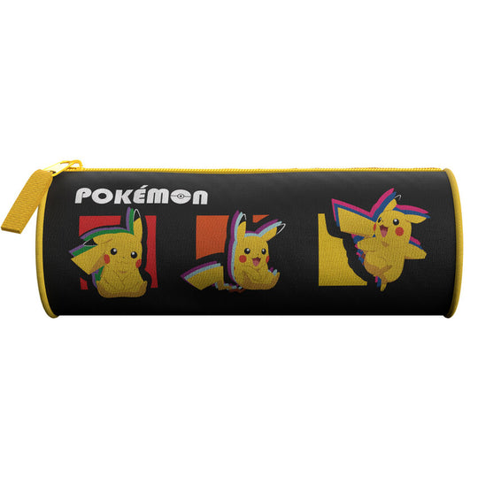 Trousse Pokémon CYP BRANDS vue de face avec design coloré et dimensions 22x7,5x7,5 cm