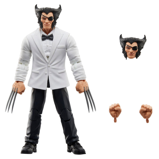 Vue rapprochée de la tête détaillée de la figurine Wolverine Hasbro 15cm