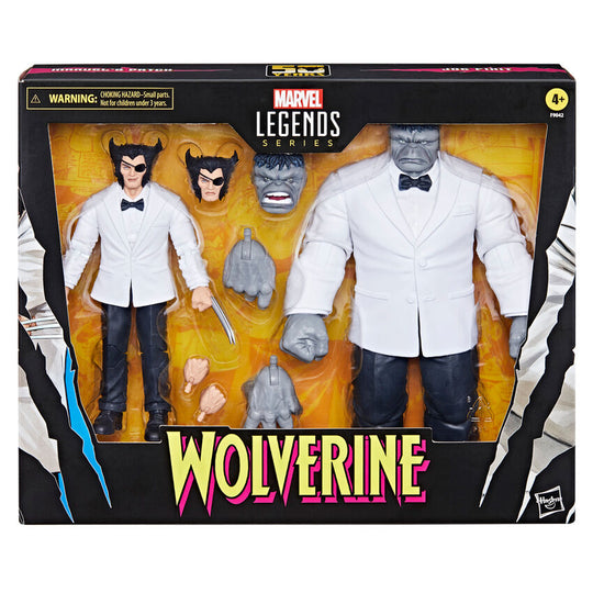 Figurine Wolverine Marvel Legends 15cm en position dynamique avec griffes déployées