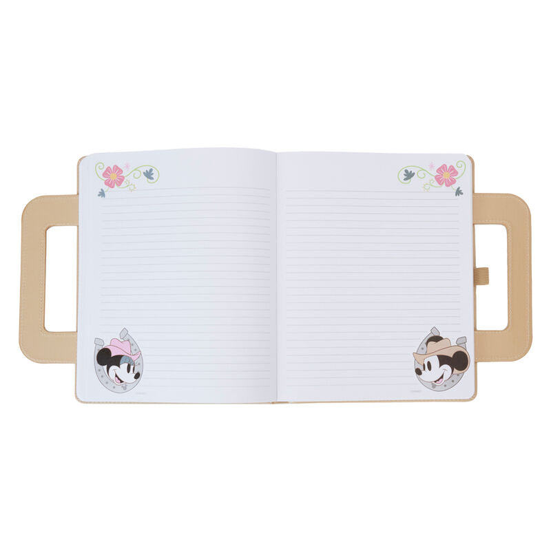 Emballage du carnet Loungefly Disney Mickey & Minnie Western prêt à être offert