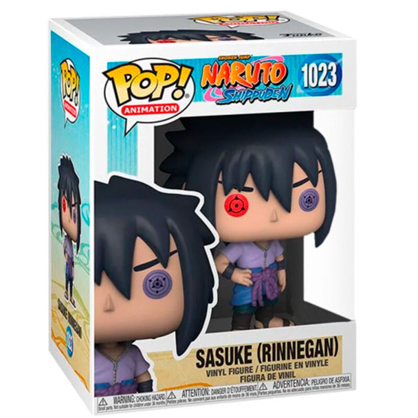 Vue détaillée de la figurine Funko POP Sasuke Naruto Shippuden avec packaging collector