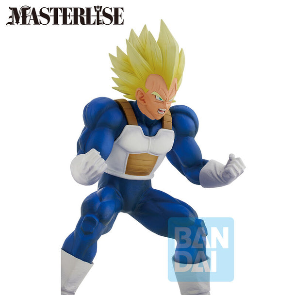 Profil gauche de la figurine Vegeta Banpresto Ichibansho 22cm en position dynamique