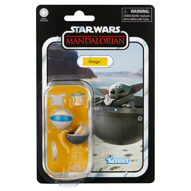 Figurine Grogu articulée de 9,5 cm vue de face avec détails réalistes