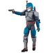 Figurine Star Wars The Mandalorian posée avec accessoires sur fond neutre