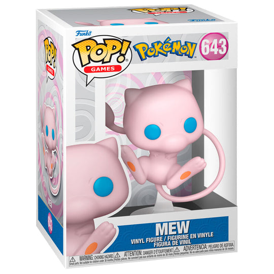 Vue rapprochée de la figurine Funko POP Mew montrant les détails précis et la finition soignée