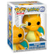 Packaging de la figurine Funko POP Dragonite, boîte collector avec illustration du Pokémon emblématique