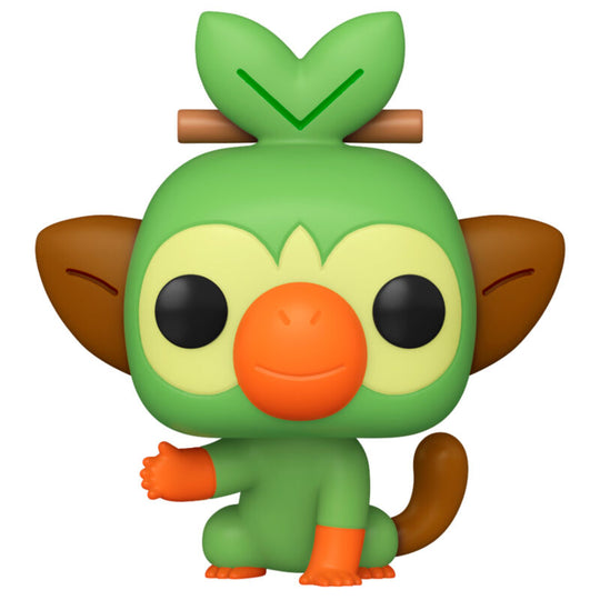 Figurine Funko POP Grookey de 9 cm en vinyle, présentée dans sa boîte cadeau officielle FUNKO