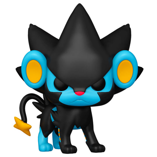 Figurine Funko POP Luxray Pokémon en vinyle de 9 cm dans sa boîte cadeau collector vue de face