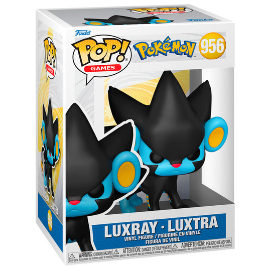 Détail de la figurine Funko POP Luxray Pokémon montrant les couleurs et le design précis du personnage