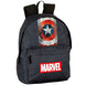 Sac à dos Marvel Captain America Heritage 42cm vu de face avec logo PERONA et fermeture éclair