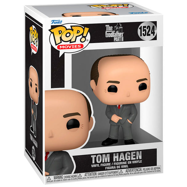 Figurine Funko POP Tom Hagen de The Godfather 2 en vinyle, 9 cm, vue avant dans sa boîte cadeau