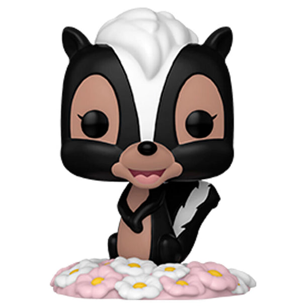 Vue rapprochée de la figurine Funko POP Disney Flower avec détails précis et couleurs vives