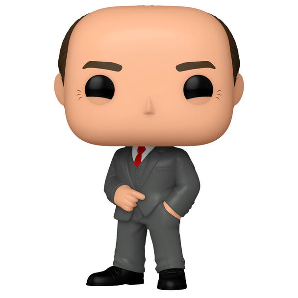 Détail de la figurine Funko POP Tom Hagen The Godfather 2, montrant le visage et la tenue du personnage